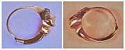 One-off &ldquo;Motor Mouth&rdquo; 14K Gold with Sterling Silver Ring and a One-off Sterling Silver Ring, both designed and hand-fabricated by Dwight H. Bennett.