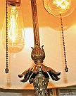 Ball Chain Acorn Finials, like those &ldquo;Hubbell Removables&rdquo; used on lamps in the 1920s, were reverse engineered and hand-fabricated for Rancho Los Alamitos by Dwight H. Bennett.
